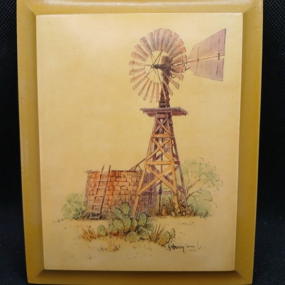 2 VTG Gerald Harvey Decoupaged  Plaques Mid CENTURY MODERN B3 - Picture 5 of 7